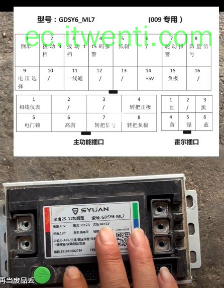 【深远】黑鹰 2S-12 加强型 GDSY6-ML7 控制器针脚定义图 | 接线图